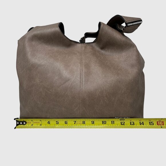 Calvin Klein Kylee Tote In Fawn Faux Leather Hobo Shoulder Bag - Picture 11 of 11